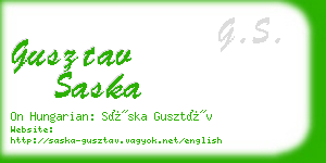 gusztav saska business card